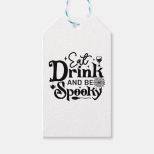 Eat Drink And Be Spooky Retro Classic Gift Tags