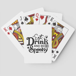 Eat Drink And Be Spooky Retro Classic Playing Cards