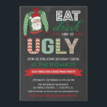Eat Drink and be Ugly Sweater Christmas Party Invitation<br><div class="desc">For more advanced customisation of this design,  simply select the "Customise It" button above!</div>