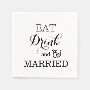 Eat Drink and bee Married Napkin