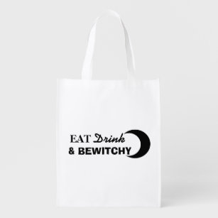 Eat, Drink, and Bewitchy Reusable Grocery Bag