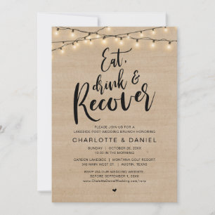 Eat, Drink and Recover, The Morning After Brunch Invitation