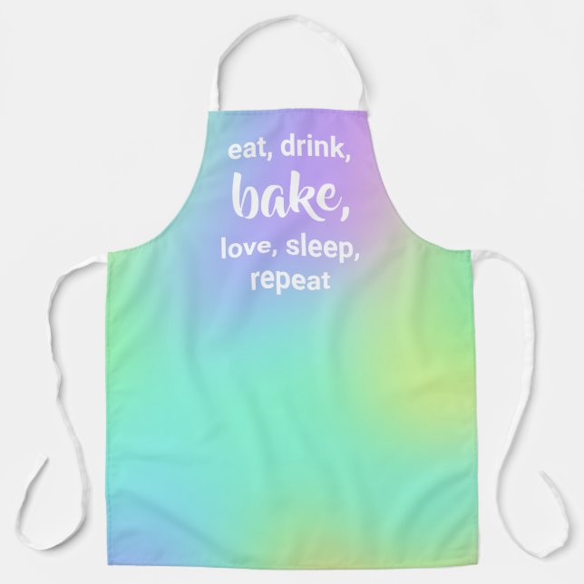 Eat, Drink, Bake, Love, Sleep, Repeat Apron (Front)