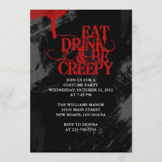 Eat Drink & Be Creepy Invitation