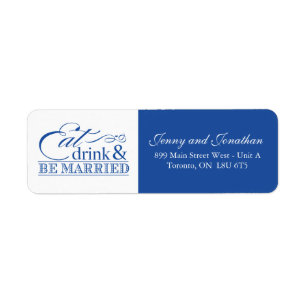 Eat Drink Be Married Address Labels