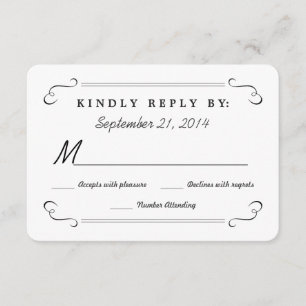 Eat Drink be Married Chalkboard Rounded RSVP Card