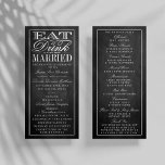 Eat, Drink & Be Married Chalkboard Wedding Program<br><div class="desc">Eat,  Drink & Be Married Chalkboard Wedding Programs.</div>