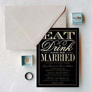 Eat, Drink & Be Married Modern Wedding Real