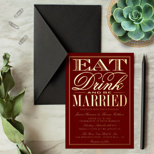 Eat, Drink & Be Married Modern Wedding Real