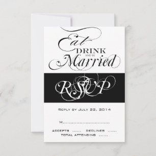 Eat, Drink, Be Married RSVP For Square Invites