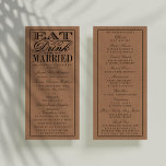 Eat, Drink & Be Married Rustic Kraft Wedding Program<br><div class="desc">Eat,  Drink & Be Married Rustic Kraft Wedding Program Templates. 
 
  VIEW MATCHING ITEMS FOR THIS COLLECTION</div>