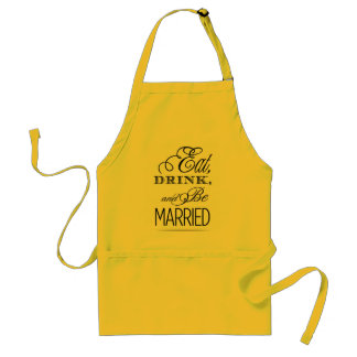 Eat, Drink, Be Married Standard Apron