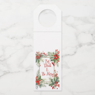 Eat, Drink, & Be Merry Bottle Hanger Tags