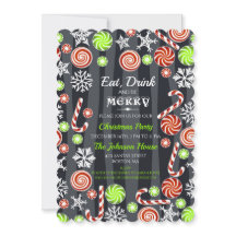 Eat Drink be Merry Christmas Candy Snowflakes