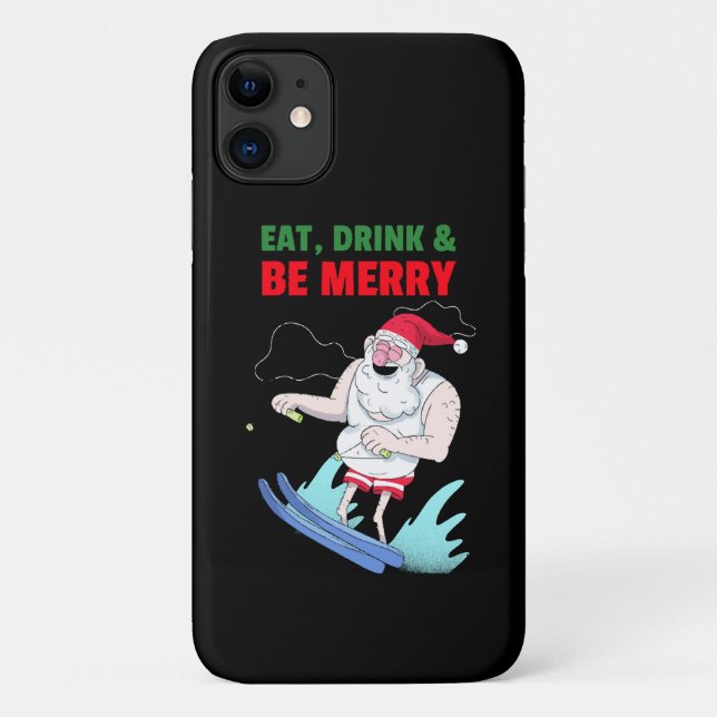 Eat, Drink & Be Merry Christmas Case-Mate iPhone Case (Back)
