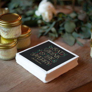 Eat Drink Be Merry Christmas Party Napkins