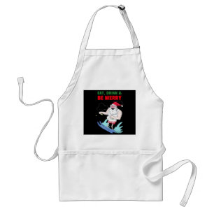 Eat, Drink & Be Merry Christmas Standard Apron