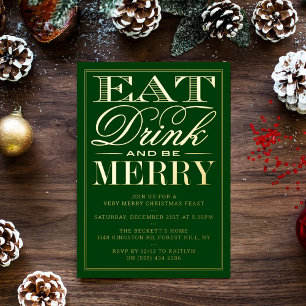 Eat, Drink & Be Merry Festive Christmas Real