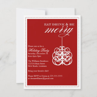 Eat Drink & Be Merry Invitation