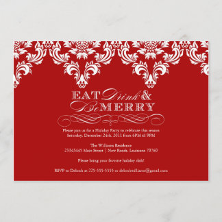 Eat Drink & Be Merry Invitation