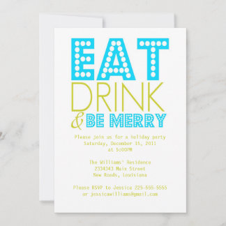 Eat Drink & Be Merry Invitation