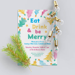 Eat Drink & be Merry Party Invitation Template