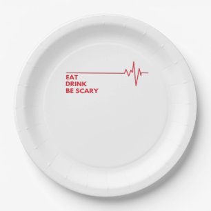 Eat Drink Be Scary Cool Unique Paper Plate