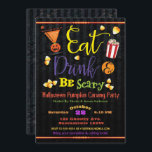 Eat Drink & Be Scary Halloween Costume Party Invitation<br><div class="desc">Eat Drink & Be Scary Halloween Costume Party Invitation</div>