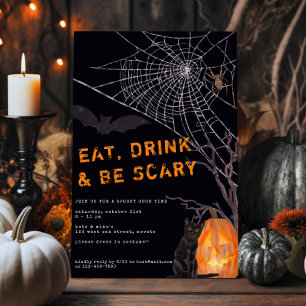 EAT DRINK & BE SCARY Halloween Party Invitation