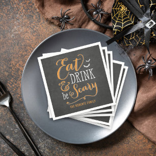 Eat Drink Be Scary Halloween Party Napkins