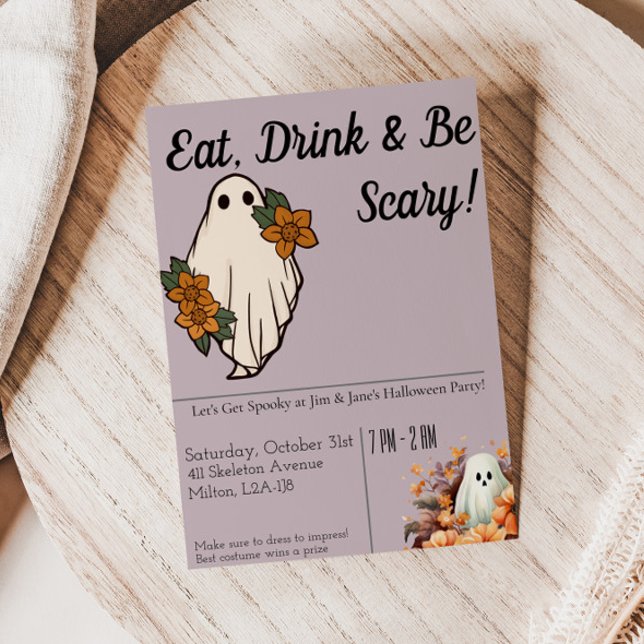 Eat, Drink & Be Scary! Invitation (Creator Uploaded)
