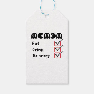 Eat Drink Be Scary Minimal Clean Gift Tags