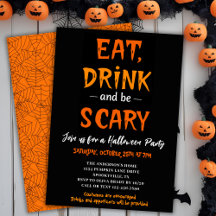 Eat Drink & Be Scary Modern Halloween Party