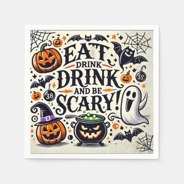 Eat Drink & Be Scary Napkin (Front)