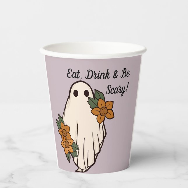 Eat, Drink & Be Scary! Paper Cups (Front)