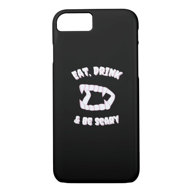 Eat Drink Be Scary Vampire Minimalist Case-Mate iPhone Case (Back)