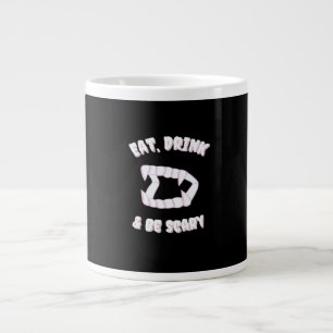 Eat Drink Be Scary Vampire Minimalist Large Coffee Mug