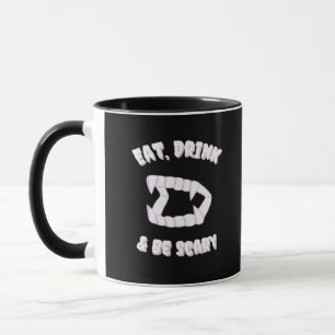 Eat Drink Be Scary Vampire Minimalist Mug