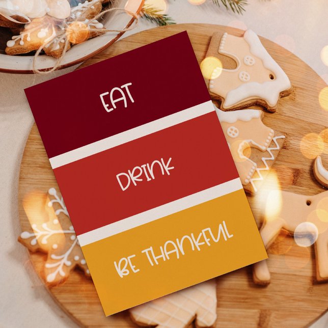 Eat Drink Be thankful Thanksgiving dinner invite (Creator Uploaded)