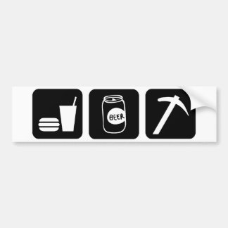 Eat Drink Beer Rockhound Bumper Sticker