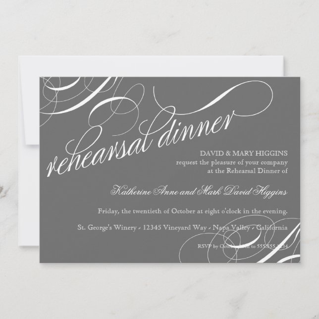 Eat, Drink Get Married Rehearsal Dinner Invites (Front)
