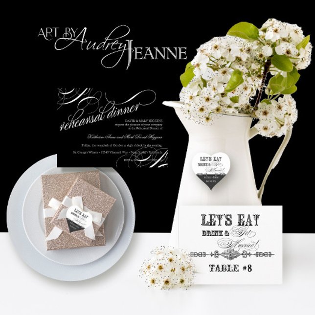 Eat, Drink Get Married Rehearsal Dinner Invites (Creator Uploaded)