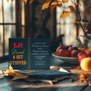 Eat Drink & Get Stuffed Friendsgiving Invitation