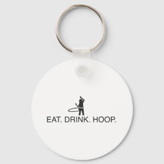 Eat. Drink. Hoop Key Ring