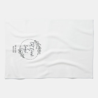 Eat, Drink & Laugh Custom Name Kitchen Towel