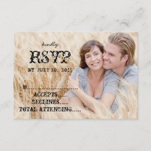 Eat Drink Married Rustic Country Wedding RSVP