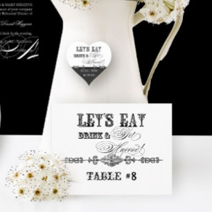 Eat, Drink n Get Married, Table Number Postcards