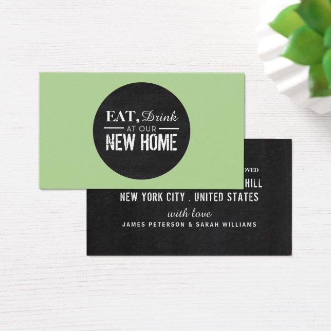 Eat Drink New Home, Change of Address Card (Desk)