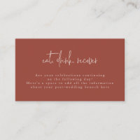 Eat Drink Recover Terracotta Post Wedding Brunch E