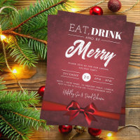 Eat, Drink Red Winter Wonderland Holiday Bow